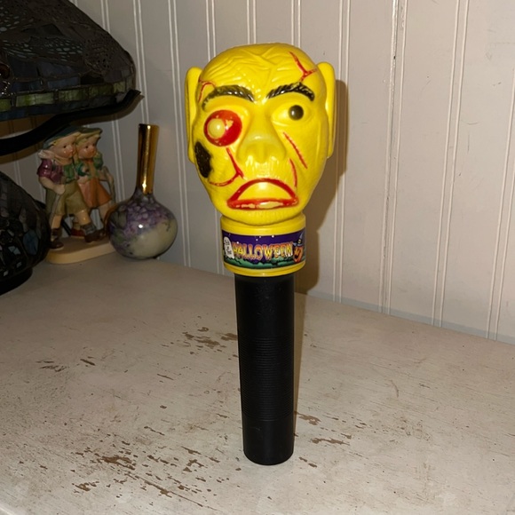 Vintage Halloween blow mold monster flashlight light